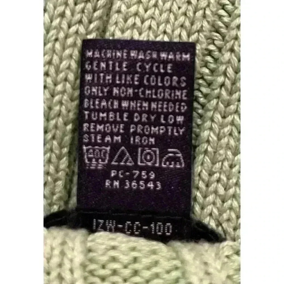 Izod Green Cable Knit Sweater - Picture 7 of 8